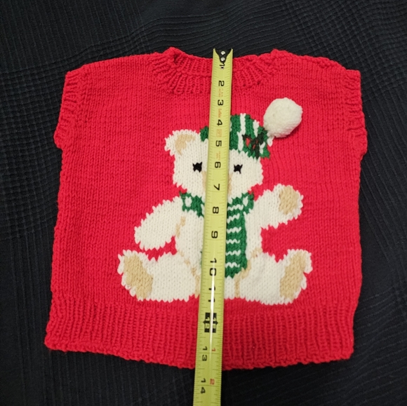 Vintage Teddy Bear Sweater Vest - Picture 5 of 9
